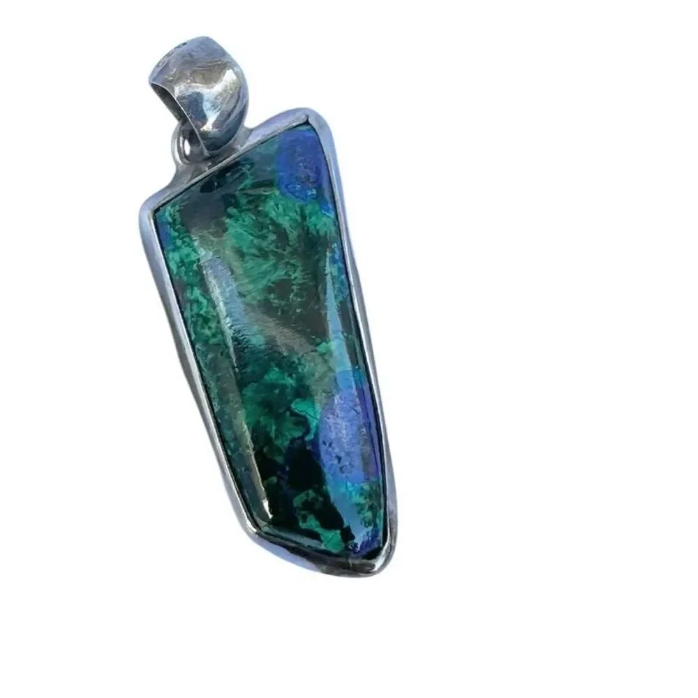 Malachite Azurite Sterling SilverPendant